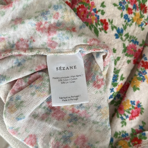 Sezane Linen Blend T-Shirt - Picture 5 of 6